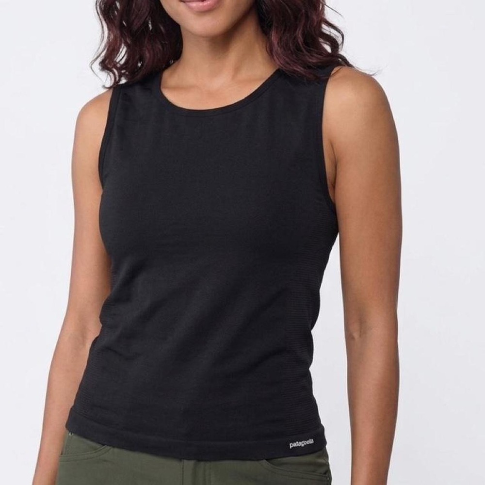 Black Patagonia tank top #outdoor #hiking #thermallayer size M